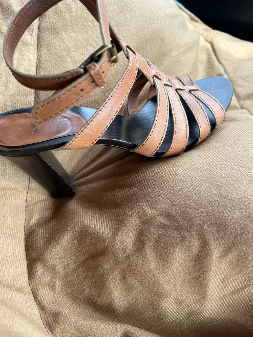 BOSS Hugo Boss Strappy Leather Cage Sandals – Made in Italy – Size 38
